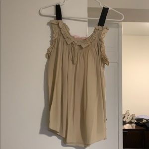 Silk top with adjustable straps